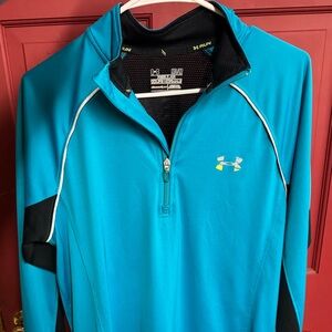 Under Armour Teal and Black Quarter-Zip Pullover